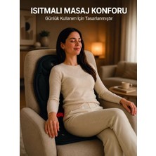 Sırt Bel Boyun ve Kalça Destekli Isıtmalı Masaj Koltuğu Minderi