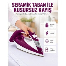 Dunai Store Buharlı Kablolu Ütü 2200 Watt Kireçlenme Önleyici Şok Buharlı Yeni Nesil