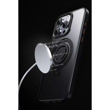 Bezos iPhone 15 Pro Max Avatar 360 Dönen Magsafe Kapak - Lacivert