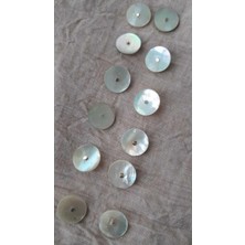 ILCARE Doğal Agoya Hakiki Inci Midye Kabugu   Sedef Düğme 15 mm 12 Adet