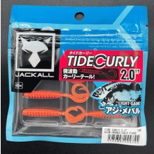 Jackall Tide Curly 2’’ (5 Cm) Glow Orange Gold Flake Silikon Yem
