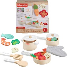 Brf Store Yavuzsell Fisher-Price Ahşap Mutfak Seti Okul Öncesi Çağdaki Çocuklar Için 19 Parçalı Fisher-Price A