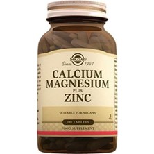 Brf Store Yavuzsell Solgar Calcıum Magnesium Plus Zinc 100 Tablet