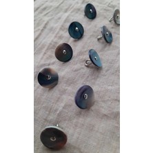 ILCARE Doğal Hakiki Inci Midye Kabugu   Sedef Düğme Altan Dikme 10 mm 12 Adet