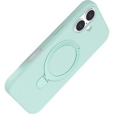 Bezos iPhone 17 Regal Magsafe Standlı Kapak - Su Yeşili