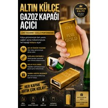 Ufak Tefek Şeyler Altın Külçe Tasarımlı Şişe Açacağı Lüks Magnetli Gazoz Soda Kapak Açıcı Pratik Mutfak Aleti