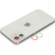Bezos Renkli Kamera Lens Koruma Cam - Yeşil-Pembe
