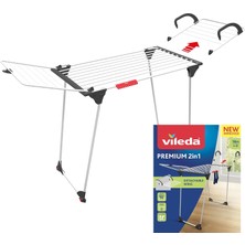 Brf Store Yavuzsell Vileda Premium 2in1 Masa Çamaşır Askılığı Alüminyum Teller Beyaz - 180 x 57 x 91 cm