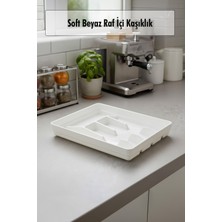 Bezos Beyaz Akrilik Raf Içi Kaşıklık 26,5×34,5×4,5 cm