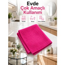 Mikrofiber Temizlik Bezi 40X40 cm Pembe Iz Bırakmayan Çok Amaçlı Temizlik Bezi