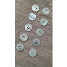 ILCARE Doğal Trokashakiki Inci Midye Kabugu   Sedef Düğme 17 mm 10 Adet
