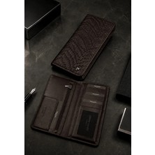 Pierre Cardin Kahverengi Erkek %100 Hakiki Deri Dikey Cüzdan - Deri Cüzdan - Erkek Deri Aksesuar - PC-11055K
