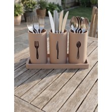Nokta Labs Modern Masaüstü Çatal, Bıçak, Kaşık Organizatörü - Modern Tabletop Cutlery Holder
