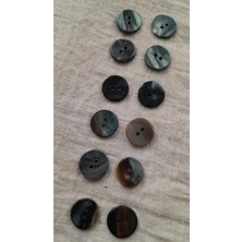 ILCARE Doğal Hakiki Inci Midye Kabugu   Sedef Düğme 14 mm 12 Adet