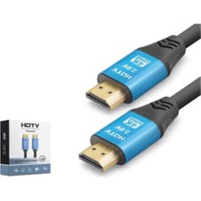 Nusrat Bilişim Nodar ND4053 HDMI 2.0 Kablo 4K 60 Hz Od 8.0 mm 10 M Siyah Mavi