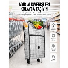 İlk El Grup Geniş Hacimli Tekerlekli Pazar Çantası Dayanıklı ve Ergonomik