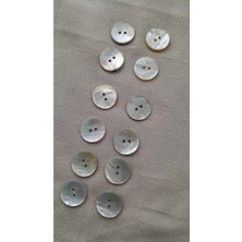 ILCARE Doğal Agoya Hakiki Inci Midye Kabugu  Sedef  Düğme 18 mm 12 Adet