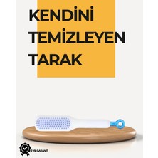 GRAYLINE Kendi Kendini Temizleyen Saç Tarağı – Anti-Statik, Silikon Uçlu, Abs Malzeme, 22X4 cm