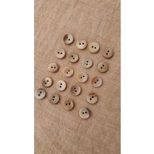 ILCARE Doğal Hakiki Inci Midye Kabugu   Sedef Düğme -10 mm 20 Adet