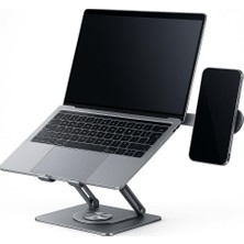 Brf Store Yavuzsell Mcstorey Laptop Stand Karbon Çelik 360° Döner Ergonomik Yükseklik Ayarlı Soğutucu Magsafe