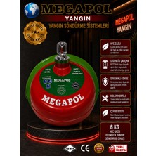 Megapol 6 kg Hfc Gazlı Tavan Tipi Springli Yangın Söndürme Cihazı. Tayfun Söndürme Tüpü. Gazlı Söndürme Sistemi. Gazlı Yangın Söndürme Cihazı. Gazlı Yangın Tüpü