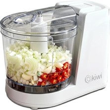 Brf Store Yavuzsell Kıwı KC-8217 Mini Gıda Doğrayıcı | 350 ml Kapasiteli & Paslanmaz Çelik Bıçaklı Beyaz