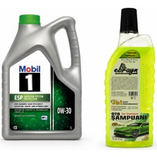 Mobil 1 Esp 0W-30 Motor Yağı 5 Litre + Oto Şampuan 1000 ml