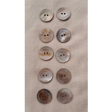 ILCARE Doğal Hakiki Inci Midye Kabugu  Sedef  Düğme 19 mm 12 Adet