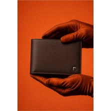 Pierre Cardin Ek Bölmeli Kahverengi Erkek Deri Cüzdan Kartlık Kimlik Ehliyet - Erkek %100 Hakiki Gerçek Deri Cüzdan Aksesuar - PC-2361