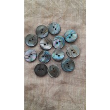 ILCARE Doğal Hakiki Inci Midye Kabugu  Sedef  Düğme 12 mm 12 Adet