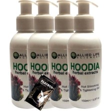 Bezos Allied Life Sciences Hoodia Herbal Extracts Slimming & Tightening Gel 150 ml x 4 Adet + Jel