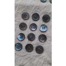 ILCARE Doğal Hakiki Inci Midye Kabugu   Sedef Düğme 18 mm 12 Adet