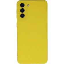 Magicool Samsung Galaxy S21 Plus Kılıf Nano Içi Kadife Silikon - Sarı