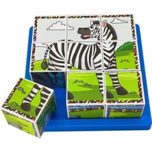 Brf Store Yavuzsell Küpss Safari Hayvanları 3D Puzzle - 9 Küp 6 Yapboz