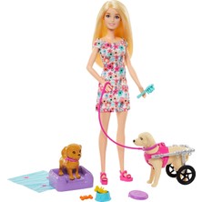 Brf Store Yavuzsell Barbie 2 Oyuncak Köpek ve Aksesuarlarıyla Barbie Bebek, Tekerlekleri Dönen Çıkarılabilir Y