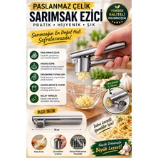 Ufak Tefek Şeyler Paslanmaz Çelik Sarımsak Ezici 16 cm Çıkarılabilir Iç Hazneli Ergonomik Sarımsak Presi