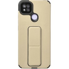 Magicool Xiaomi Redmi 9c Kılıf Mega Standlı Silikon - Gold