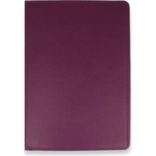 Hsc Bilişim Galaxy X200 Tab A8 10.5 Kılıf 360 Tablet Deri Kılıf - Mürdüm