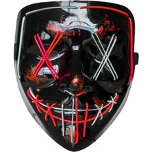 Brf Store Yavuzsell Işıklı LED Maske Parti Eğlence Maskesi Hallowen Neon Maske