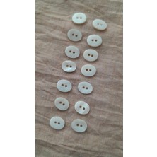 ILCARE Doğal Trokashakiki Inci Midye Kabugu   Sedef Düğme -8X10 mm 14 Adet