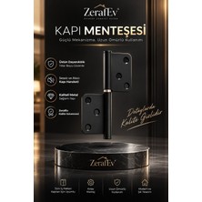 Zeraf Ev Siyah Metal Kapı Menteşe - Güçlü Mekanizma Dayanıklı Metal Kapı Menteşesi