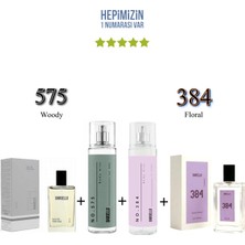 Bargello 575 + 384 Erkek/kadın Parfüm Edp 50 ml Woody/floral + No: 575 + No: 384 Erkek/kadın Body Mist Edt 210 ml Woody/floral -MNMS575384BMSET