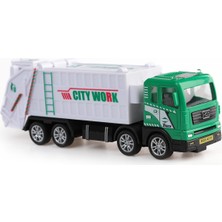 Vardem Surtmelı Metal 1:50 Cop Kamyonu ve Sulama Aracı - Beyaz