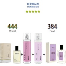 Bargello 444 + 384 Kadın Parfüm Edp 50 ml Oriental/floral + No: 444 + No: 384 Kadın Body Mist Edt 210 ml Oriental/floral -MNMS444384BMSET