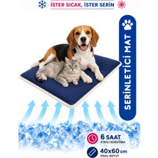 Yuyupo Serinletici Mat 40x60 cm, 4 Mevsim Kedi ve Köpek Matı | Sıcak & Soğuk Kullanılabilen Jel Dolgulu Minder Yatak