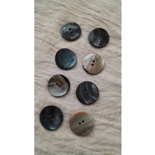 ILCARE Doğal Hakiki Inci Midye Kabugu   Sedef Düğme 18 mm 8 Adet