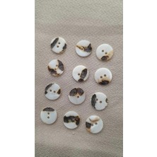 ILCARE Doğal Hakiki Inci Midye Kabugu  Sedef  Düğme 12 mm 12 Adet
