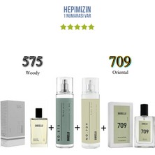 Bargello 575 + 709 Erkek Parfüm Edp 50 ml Woody/oriental + No: 575 + No: 709 Erkek Body Mist Edt 210 ml Woody/oriental -MNMS575709BMSET