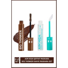 Watsons Bıg Thınker Maskara Kahve+ Aım Hıgh Clear Şeffaf Maskara