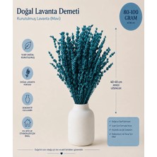 Rosess Şoklanmış Dökülmeyen Dayanıklı Mavi Gerçek Lavanta Demeti - Aranjman | Dekor | Süs